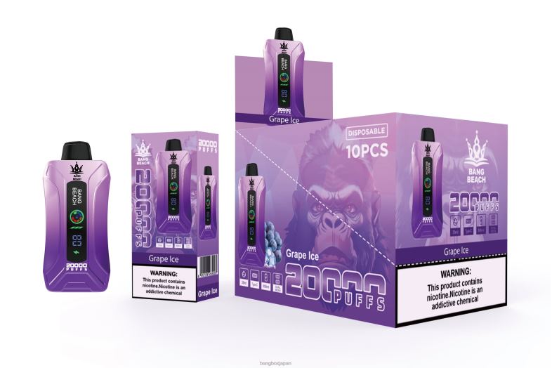 Bang Beach 20000 パフのスマート スクリーン VAPE ぶどう氷 2N2TD10 - Bang Box Vape Price