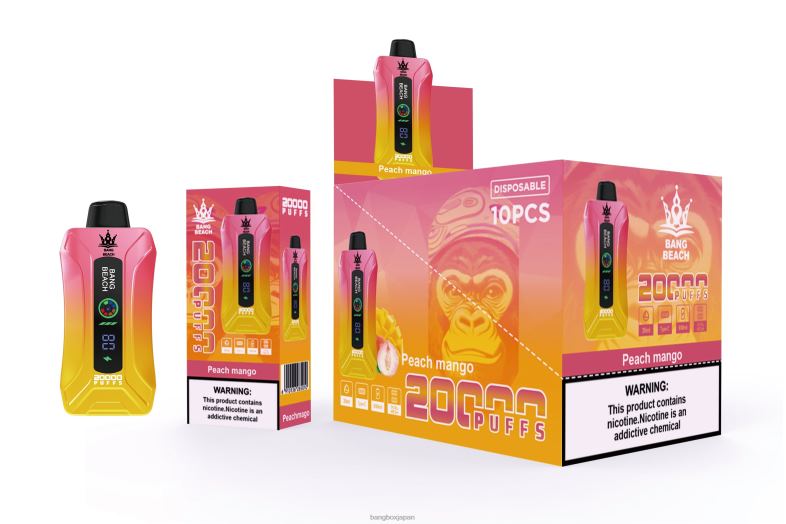 Bang Beach 20000 パフのスマート スクリーン VAPE ピーチマンゴー 2N2TD2 - Bang Box Tokyo