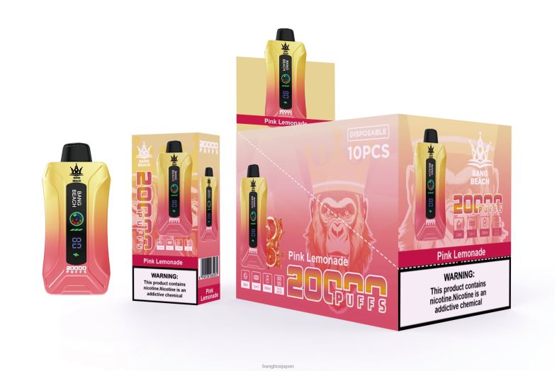Bang Beach 20000 パフのスマート スクリーン VAPE ピンクレモネード 2N2TD4 - Bang Beach Vape