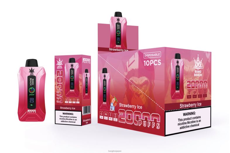 Bang Beach 20000 パフのスマート スクリーン VAPE ストロベリーアイス 2N2TD6 - Bang Box Japan