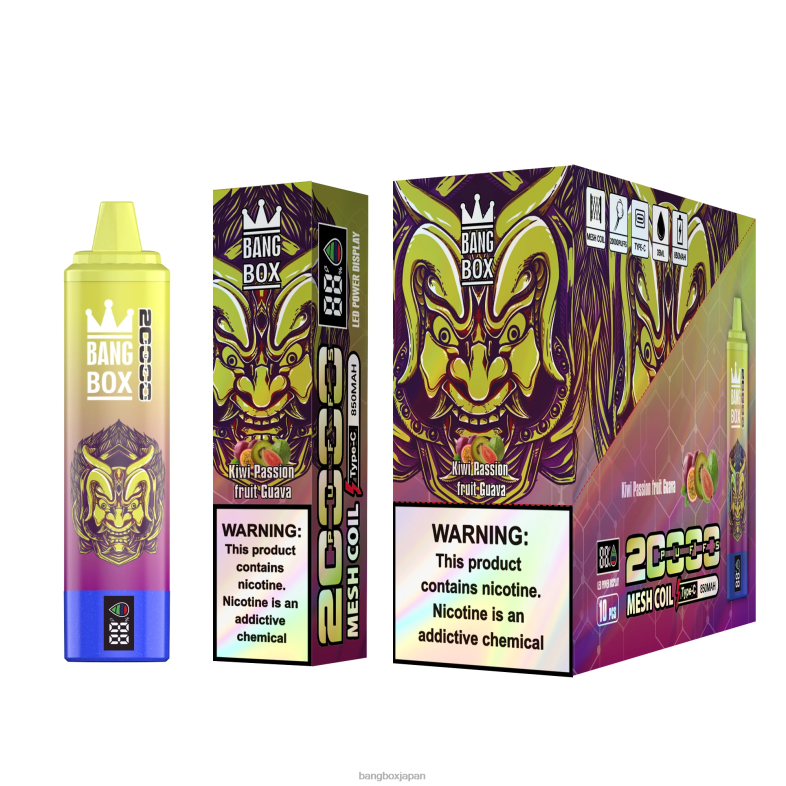 Bang Box 20000パフのスマートスクリーン キウイ パッション フルーツ グアバ 2N2TD50 - Bang Box Vape Price