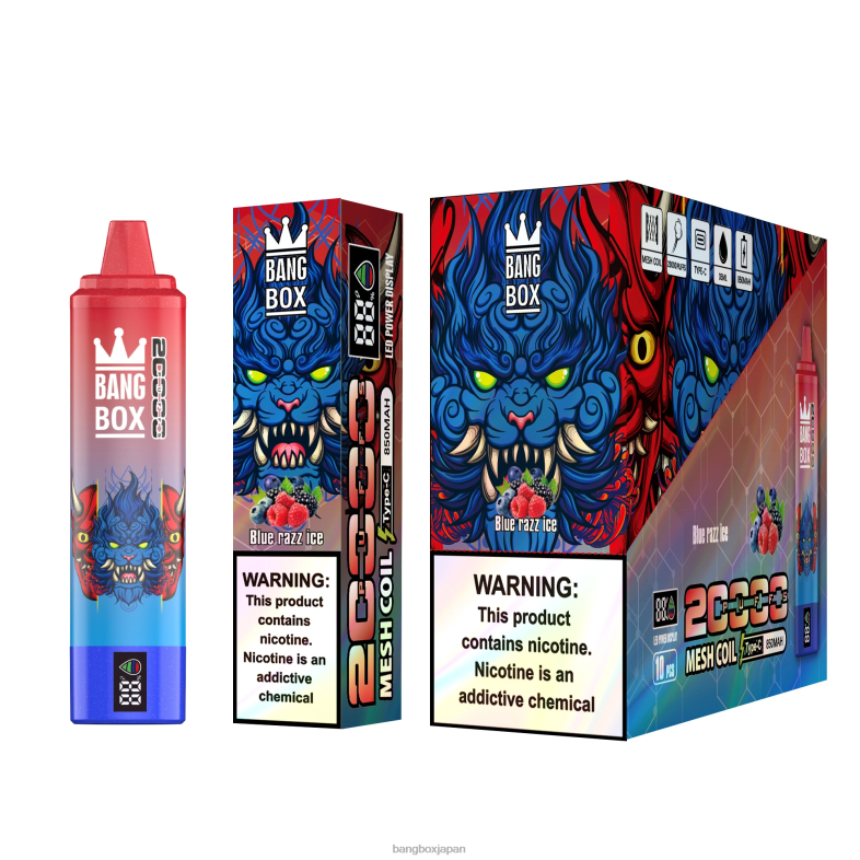 Bang Box 20000パフのスマートスクリーン ブルーラズアイス 2N2TD59 - Bang Beach Vape