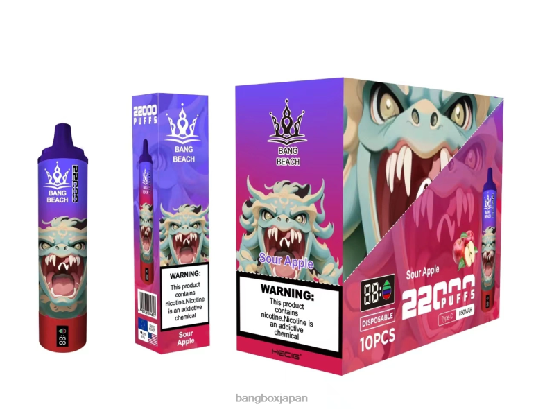 Bang Beach 22000パフのスマートスクリーン 酸っぱいリンゴ 2N2TD13 - Bang Box Vape