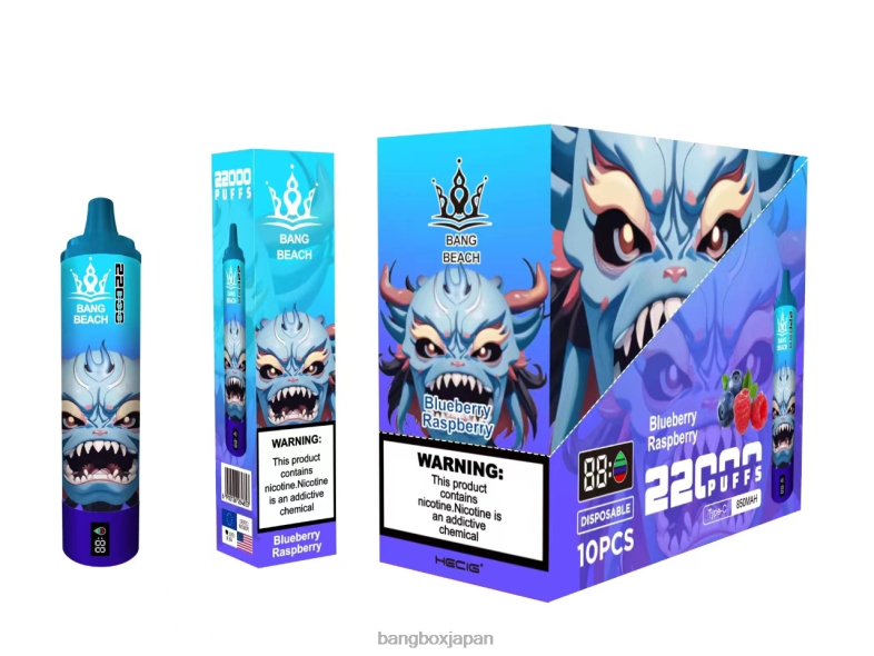 Bang Beach 22000パフのスマートスクリーン ブルーベリー ラズベリー 2N2TD14 - Bang Beach Vape