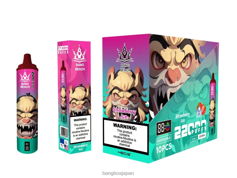 Bang Beach 22000パフのスマートスクリーン ストロベリーアイス 2N2TD20 - Bang Box Vape Price