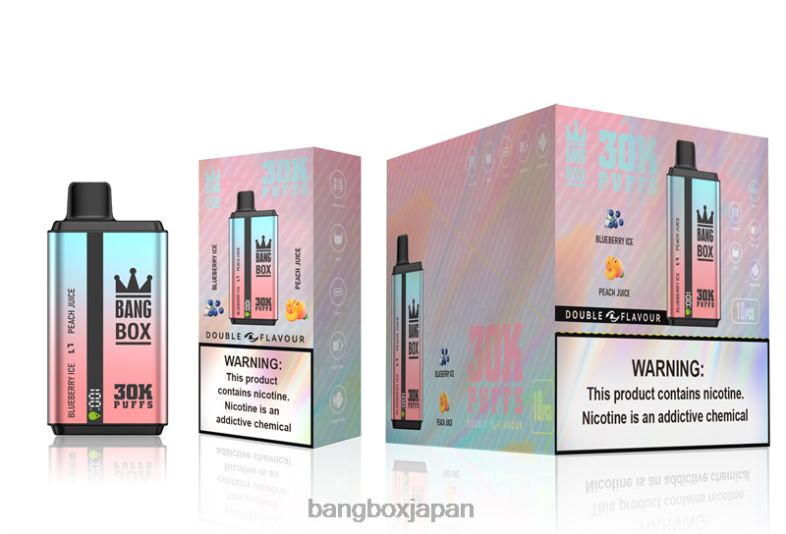 Bang Box 30000パフ デュアルフレーバー ブルーベリーアイス＆ピーチジュース 2N2TD63 - Bang Box Vape