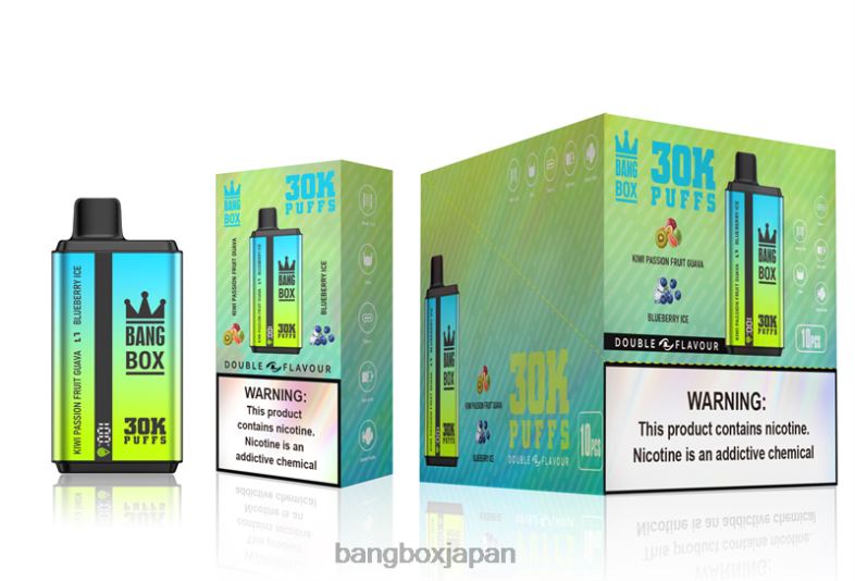 Bang Box 30000パフ デュアルフレーバー キウイパッションフルーツグアバ＆ブルーベリーアイス 2N2TD65 - Bang Box Vape Price