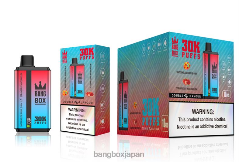 Bang Box 30000パフ デュアルフレーバー スイカバブルガム＆ストロベリースイカ 2N2TD68 - Bang Box Vape