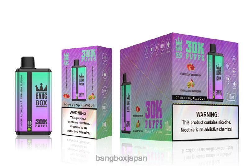 Bang Box 30000パフ デュアルフレーバー ストロベリー・スイカ＆キウイ・パッションフルーツ・グアバ 2N2TD70 - Bang Box Vape Price
