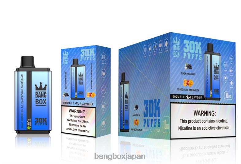 Bang Box 30000パフ デュアルフレーバー ブラックドラゴンアイス＆マンゴーピーチスイカ 2N2TD71 - Bang Box Japan