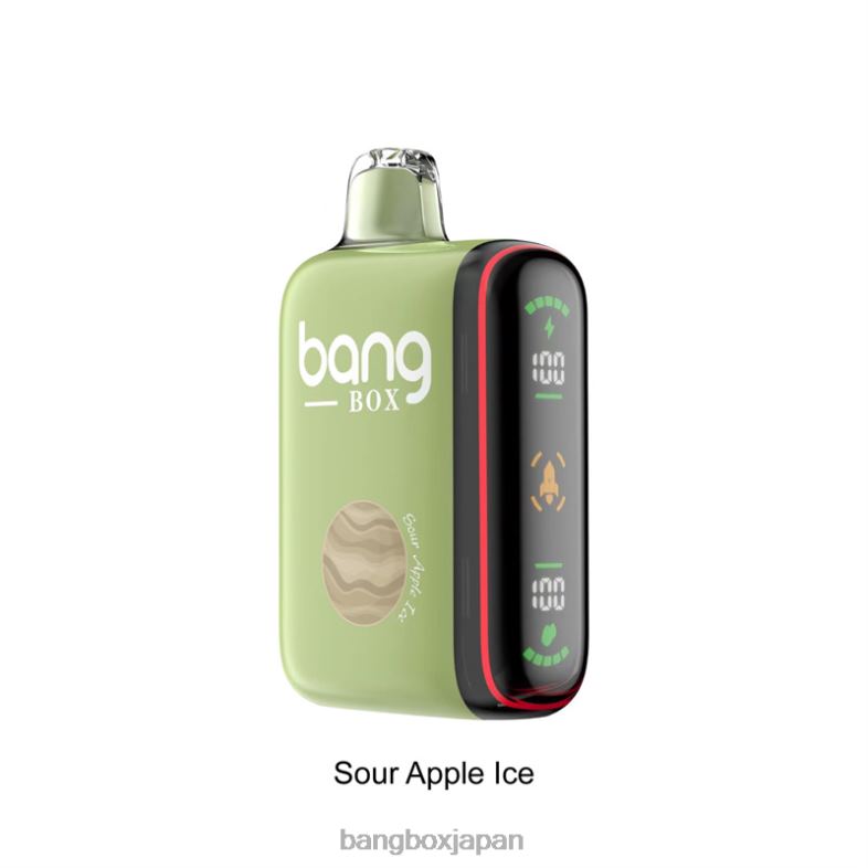 Bang Box 9000～18000パフのインテリジェントパワーディスプレイ 酸っぱいリンゴの氷 2N2TD28 - Bang Box Vape